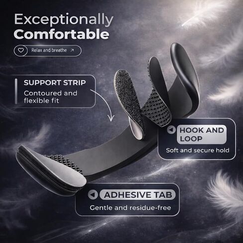 Nose Strips for Breathing (60 Count) - Oil & Sweat Proof Adhesive - Athletic Nasal Strips for Snoring & Sleeping - Black, Congestion Relief, Universal Fit, Extra Strength Snoring Solution in Saudi Arabia