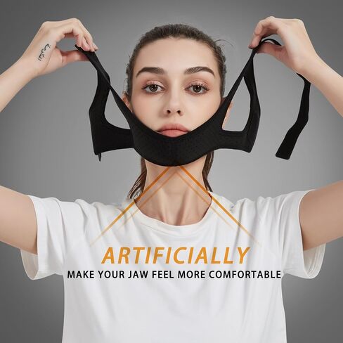 Chin Strap for Snoring - Adjustable Chin Strap for CPAP Users - Breathable and Comfortable Anti Snoring Chin Strap for Sleeping for Men and Women (Black) in Saudi Arabia
