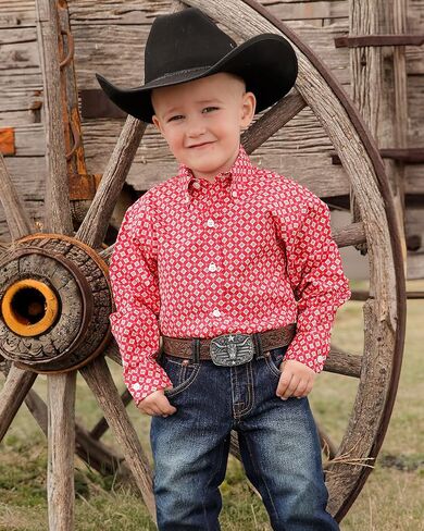 BELTROAD Kids Western Ratchet Belt for Boys Girls, Genuine Leather Ratchet Cowboy Belt for Boys with Automatic Western Buckle in Kuwait