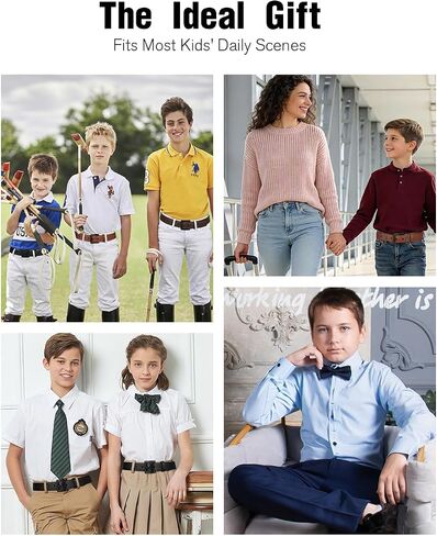 BELTROAD Kids Leather Belt for Boys Metal Free Hypoallergenic TSA Belt Boys Belt for Jeans Dress Casual Girls Kids Belts Gift in Kuwait