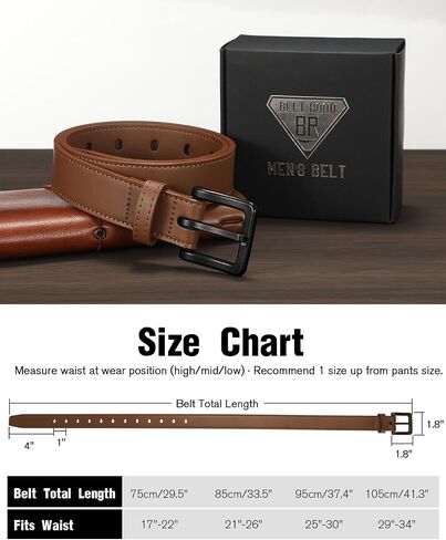 BELTROAD Kids Leather Belt for Boys Metal Free Hypoallergenic TSA Belt Boys Belt for Jeans Dress Casual Girls Kids Belts Gift in Kuwait