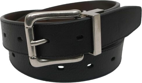 IZOD 2-in-1 Reversible Boys Belt - 1 3/16" For Casual and Dress Wear, Black and Brown in Kuwait