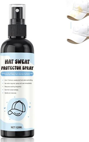 4.05 Oz Hat Spray Protector, Portable Hat Protector Spray, Prevent Sweat Stains for Protecting Golf Baseball Caps, Bucket Hats, Military Caps, Etc, From Sweat, Water Stains in Saudi Arabia