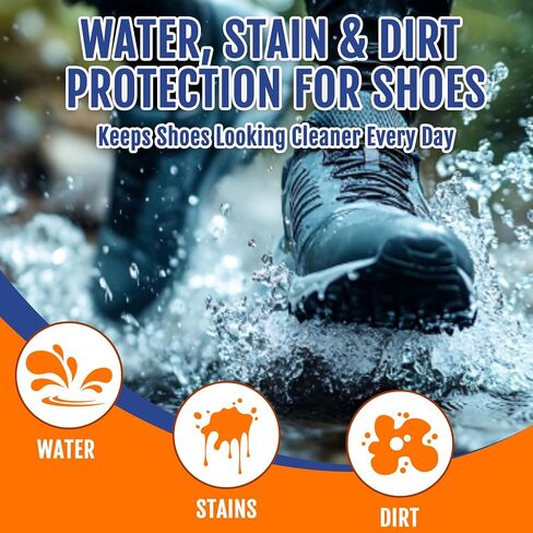 GleamGlee Shoe Protector Spray 6.76 fl oz (200ml) – Waterproof & Stain Repellent for Sneakers & Boots – Long-Lasting Rain Protection for Suede, Leather, Nubuck, Canvas & Fabric in Saudi Arabia