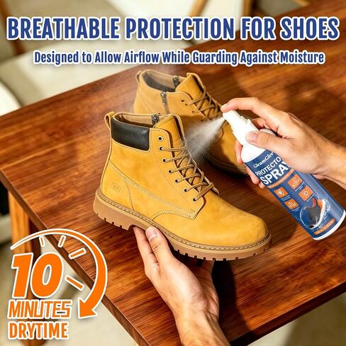 GleamGlee Shoe Protector Spray 6.76 fl oz (200ml) – Waterproof & Stain Repellent for Sneakers & Boots – Long-Lasting Rain Protection for Suede, Leather, Nubuck, Canvas & Fabric in Saudi Arabia