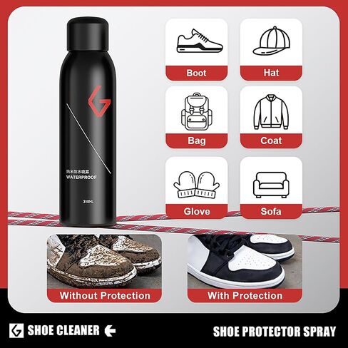 GOTO Shoe Protector Spray 10.48Fl oz, Rain & Stain Waterproof Nano Protection, Fit for Sneaker, Suede, Leather, Canvas and Nubuck in Saudi Arabia