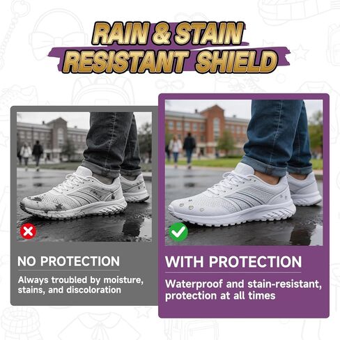 Shoe Protector Spray for Sneakers: Waterproof & Stain-Resistant for Sneakers, Suitable for Suede, Nubuck, Leather, and Other Materials, Protection for Hiking, Walking and Travel in Saudi Arabia