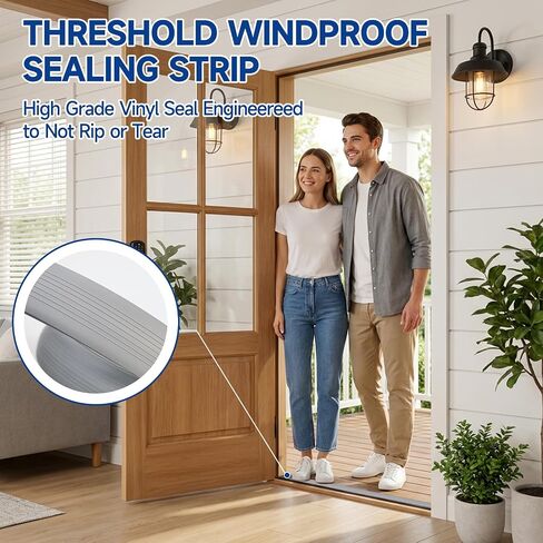2 Pcs 36 Inch Vinyl Replacement Door Draft Stopper for Adjustable Height Aluminum Thresholds，Front Under Door Weather Stripping Seal in Saudi Arabia
