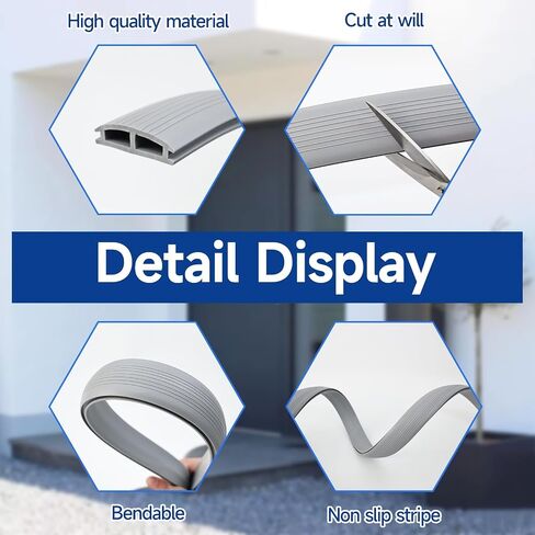 2 Pcs 36 Inch Vinyl Replacement Door Draft Stopper for Adjustable Height Aluminum Thresholds，Front Under Door Weather Stripping Seal in Saudi Arabia