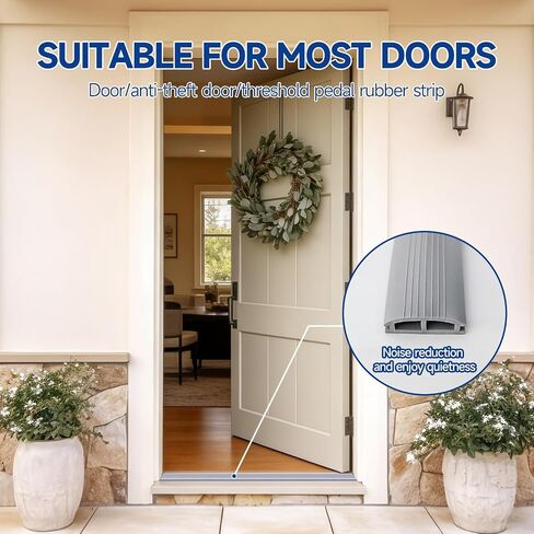 2 Pcs 36 Inch Vinyl Replacement Door Draft Stopper for Adjustable Height Aluminum Thresholds，Front Under Door Weather Stripping Seal in Saudi Arabia
