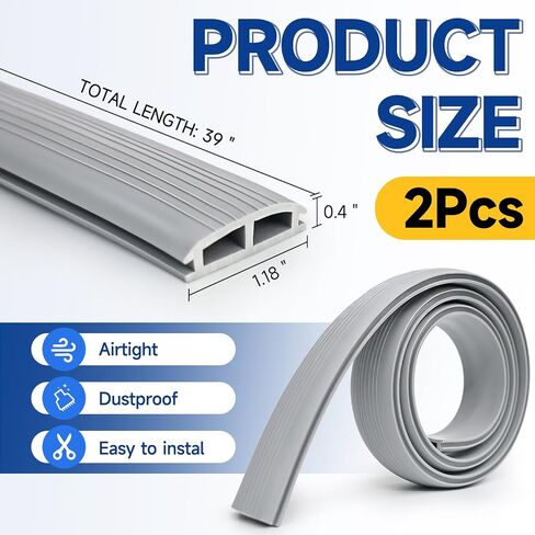 2 Pcs 36 Inch Vinyl Replacement Door Draft Stopper for Adjustable Height Aluminum Thresholds，Front Under Door Weather Stripping Seal in Saudi Arabia