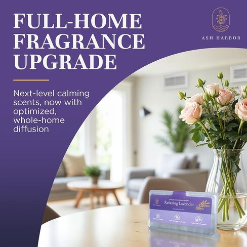 Relaxing Lavender Whole Home Aromatherapy | Furnace Filter Scent & AC Air Freshener Whole House | HVAC Duct Odor Eliminator for Lasting Freshness | Filter Fresh 6 Pack by Ash Harbor in Saudi Arabia