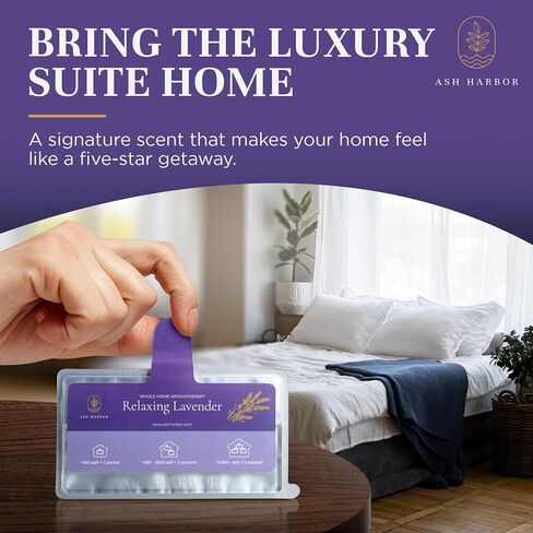Relaxing Lavender Whole Home Aromatherapy | Furnace Filter Scent & AC Air Freshener Whole House | HVAC Duct Odor Eliminator for Lasting Freshness | Filter Fresh 6 Pack by Ash Harbor in Saudi Arabia