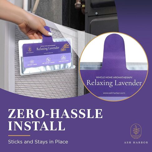 Relaxing Lavender Whole Home Aromatherapy | Furnace Filter Scent & AC Air Freshener Whole House | HVAC Duct Odor Eliminator for Lasting Freshness | Filter Fresh 6 Pack by Ash Harbor in Saudi Arabia