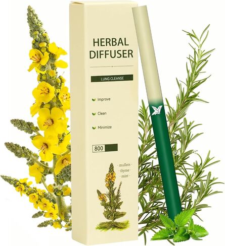 Herbal Diffuser Pen,Lung Cleanse Diffuser with Mullein, Thyme & Mint,Supports a Calm Mood and Relaxed Feelings in Saudi Arabia