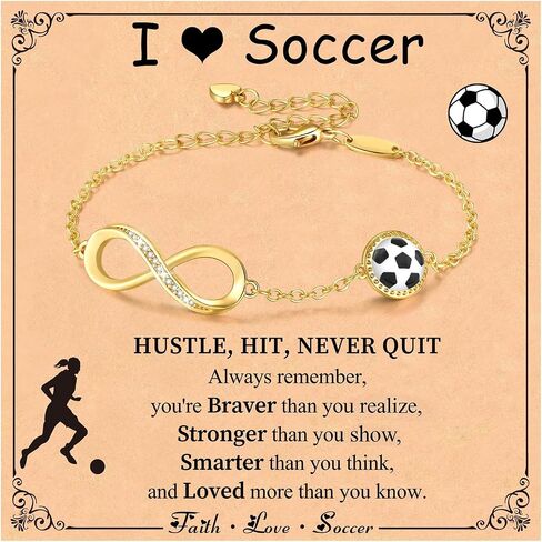 Softball/Volleyball/Soccer/Basketball Bracelet for Girls Teen Women,14K Gold Plated Infinity Charm Link Bracelet Sports Accessories Jewelry Gifts for Lovers Players Team Coach in Saudi Arabia