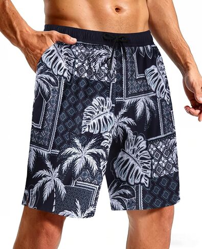 Mens Swim Trunks with Mesh Lining Quick Dry Bathing Suits Swimming Board Shorts 7"/9" with Pockets in Saudi Arabia