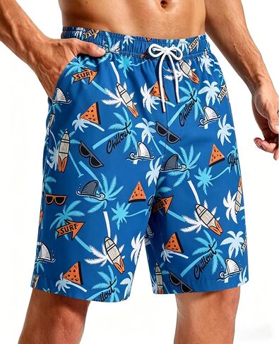 Mens Swim Trunks with Mesh Lining Quick Dry Bathing Suits Swimming Board Shorts 7"/9" with Pockets in Saudi Arabia