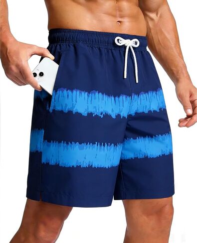 Mens Swim Trunks with Mesh Lining Quick Dry Bathing Suits Swimming Board Shorts 7"/9" with Pockets in Saudi Arabia