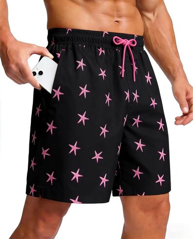 Mens Swim Trunks with Mesh Lining Quick Dry Bathing Suits Swimming Board Shorts 7"/9" with Pockets in Saudi Arabia