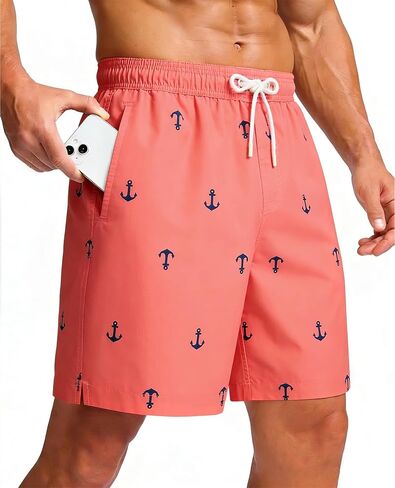 Mens Swim Trunks with Mesh Lining Quick Dry Bathing Suits Swimming Board Shorts 7"/9" with Pockets in Saudi Arabia
