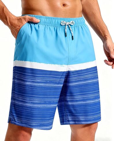 Mens Swim Trunks with Mesh Lining Quick Dry Bathing Suits Swimming Board Shorts 7"/9" with Pockets in Saudi Arabia