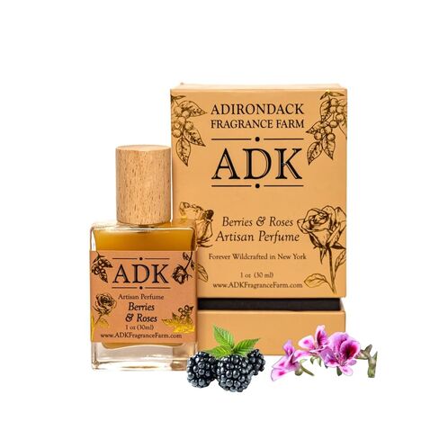 ADK Berries & Roses Botanical Perfume Roller .33 oz (10 mL), Natural Hypoallergenic & Clean Perfume for Women & Men with Notes of Blackberry, Green Herb, Rose, Musk & Cedarwood in Saudi Arabia