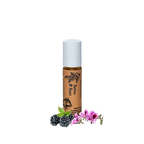 ADK Berries & Roses Botanical Perfume Roller .33 oz (10 mL), Natural Hypoallergenic & Clean Perfume for Women & Men with Notes of Blackberry, Green Herb, Rose, Musk & Cedarwood in Kuwait