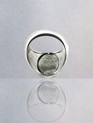 Catholic Unisex Miraculous Ring Stainless Steel Catholic Miraculous Ring-Miraculous Holy Prayer Card Included in Saudi Arabia