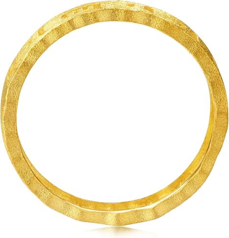 CHOW SANG SANG 999.9 24K Pure Gold Cultural Blessings Om Mani Padme Hum Ring for Women & Men (US Size: 7.5, Diameter 17.7mm) 83215R Price-by-Weight 3.74g Gold in Kuwait