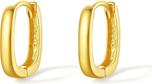 ZHOU LIU FU 18K الذهب هوب الأقراط الصغيرة الأطواق ربط هوب Huggies الذهب الحقيقي Huggie أقراط مجوهرات لذيذة للنساء أمي عاشق هدايا عيد ميلاد الذكرى C0913663 in Kuwait