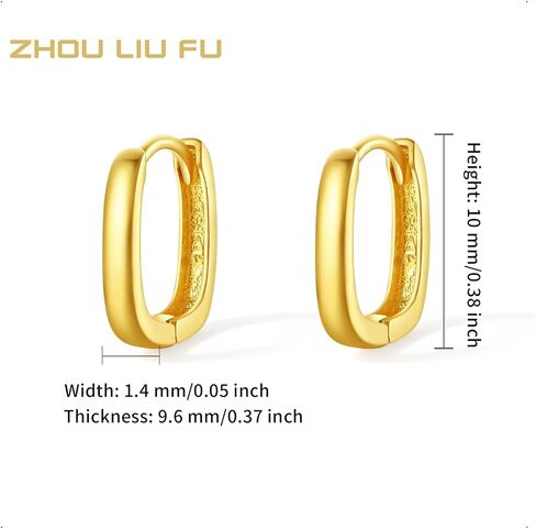 ZHOU LIU FU 18K الذهب هوب الأقراط الصغيرة الأطواق ربط هوب Huggies الذهب الحقيقي Huggie أقراط مجوهرات لذيذة للنساء أمي عاشق هدايا عيد ميلاد الذكرى C0913663 in Kuwait
