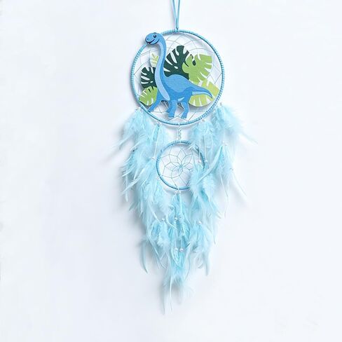 Handmade Dream Catcher, Animal Design Feather Dream Catchers Wall Decoration, Art Craft Feather Wall Decor for Home, Gift for Girls Kids Women (Blue) in Saudi Arabia