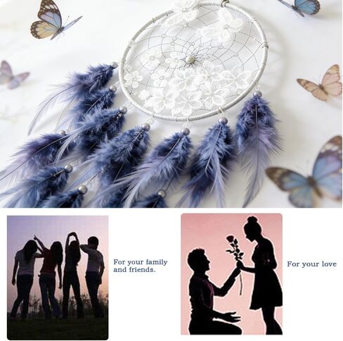 Handmade Feather Dream Catchers, Feather Dream Catchers for Wall Decor, Hanging Dreamcatcher for Girls Bedroom, Great Gift for Girls Women in Saudi Arabia
