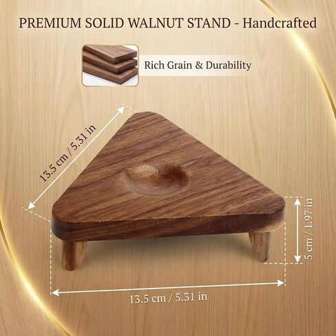 Solid Walnut Ball Display Stand, Basketball Football Soccer Holder Rack, Autographed Sports Memorabilia Showcase, Premium Wooden Trophy Ball Stand for Home Office Decor (Brown) in Saudi Arabia