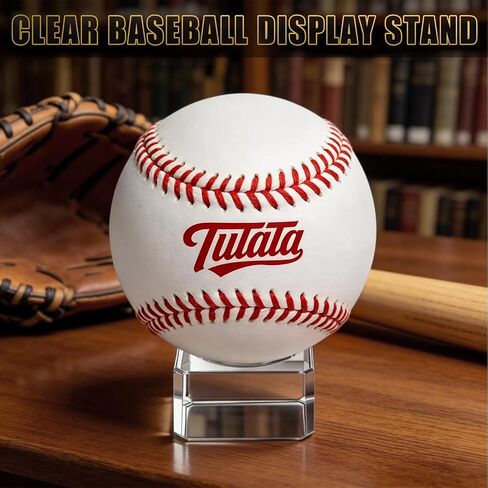 tutata Glass Baseball Holder, Clear Baseball Display Stand - 6 Pack (Medium) in Kuwait