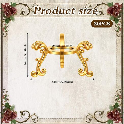 MAQUITA 20 Pcs Gold Crystal Ball Stand for Displaying Crystal Glass and Natural Rocks, Sphere Display Holder for 40mm-80mm Sphere or Stone in Kuwait