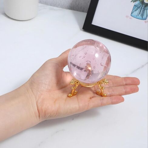 MAQUITA 20 Pcs Gold Crystal Ball Stand for Displaying Crystal Glass and Natural Rocks, Sphere Display Holder for 40mm-80mm Sphere or Stone in Kuwait