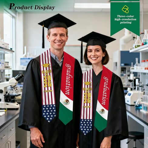 Mexican Students Graduation Stole Sash 2026 Graduation Stole Mexican American Sash in Kuwait