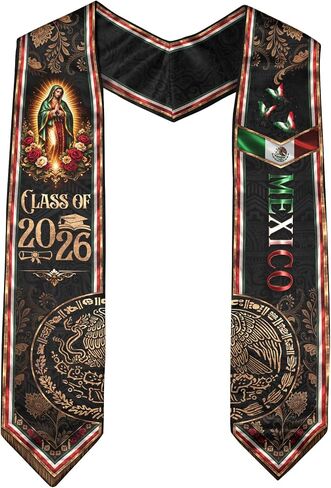Class Of 2026, Mexican American Stole, Mexican Graduation Sash, Graduation Stole Mexico in Saudi Arabia