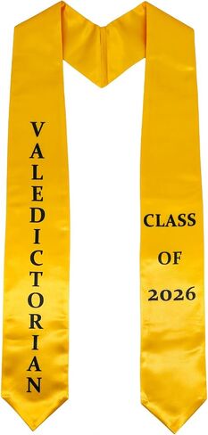 GraduatePro Printed Valedictorian, Salutatorian & Honor Graduation Stole Class of 2026 for Adults 72 Inches 2 Colors in Kuwait