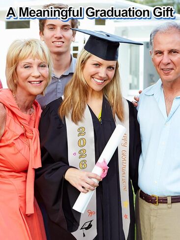 Cosweet Graduation Stole 72" Long, Class of 2026 Customizable Blank Graduation Sash for Unisex Adults, 1 pc in Kuwait