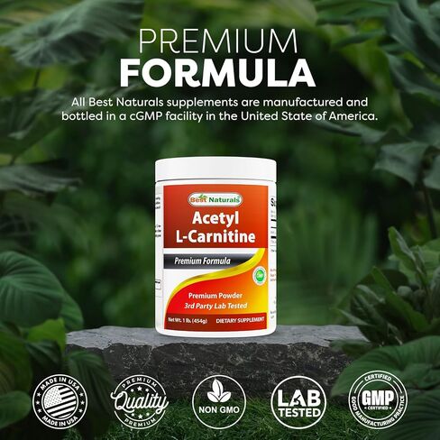 Best Naturals Acetyl L-Carnitine Premium Powder -1 LB -Gluten Free. in Kuwait