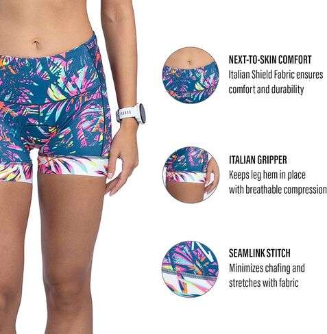 Zoot Women’s LTD 4-inch Tri Shorts, Quick Dry Short, Pro Carbon Chamois for Long-Distance Racing, Duel-Hip Pockets & UPF 50+ in Kuwait