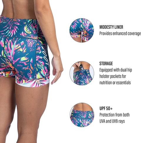Zoot Women’s LTD 4-inch Tri Shorts, Quick Dry Short, Pro Carbon Chamois for Long-Distance Racing, Duel-Hip Pockets & UPF 50+ in Kuwait