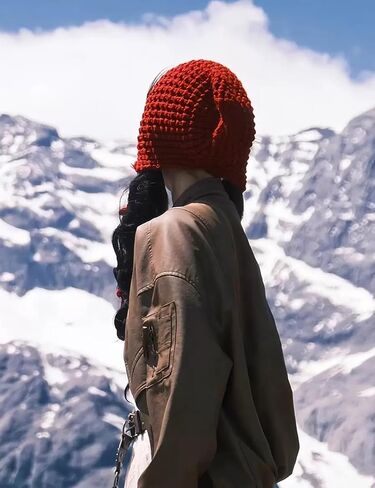 Handmade Crocheted Hat for Women Red in Kuwait