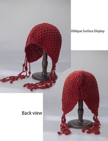 Handmade Crocheted Hat for Women Red in Kuwait