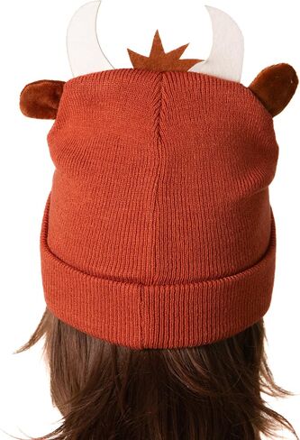 ComfyCamper Cute Highland Cow Beanie with Horns Costume Hat for Womens Mens Animal Cosplay Hats Halloween Costumes in Kuwait