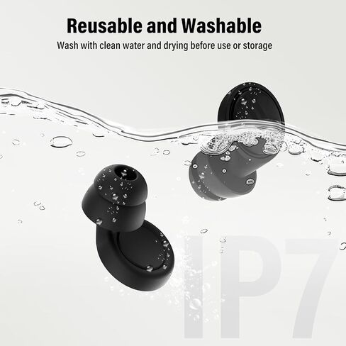 Ear Plugs for Sleeping Noise Cancelling - 35dB Reusable Ear Plugs with 7 Eartips and Carry Case - Flexible Hearing Protection - Replaceable Single/Double Eartips for Sleep, Focus, Travel, Work in Kuwait