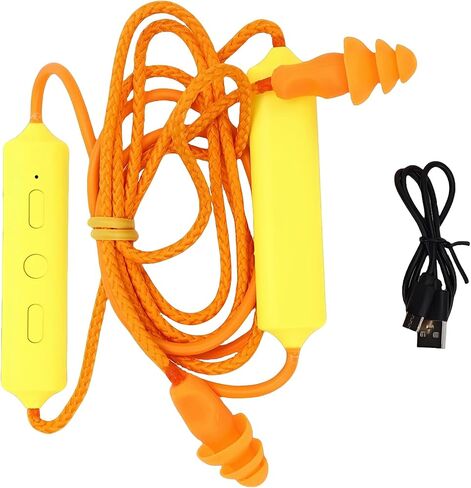 Earphone Ear Plugs for Work with Noise Suppression, Bluetooth Hearing Protection Earbuds IPX5 Waterproof for Construction Sites, Noisy Places - Rechargeable Safety Earplugs, Hidden in Ear Design in Kuwait